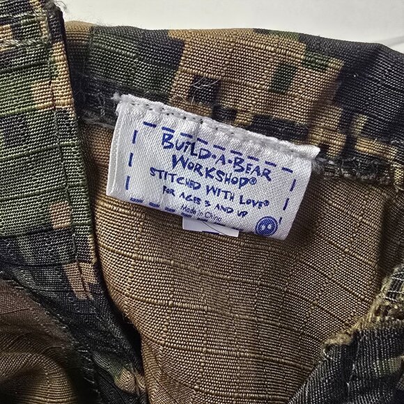 Build a Bear Clothes Camouflage Outfit Set Digital Camo Shorts Shirt USA 2011 - Picture 7 of 8